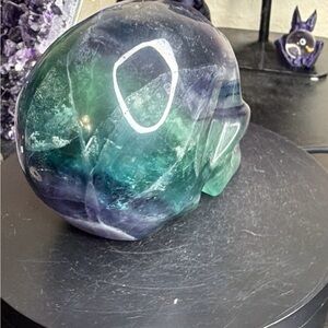 Multicolor Crystal Fluorite Skull